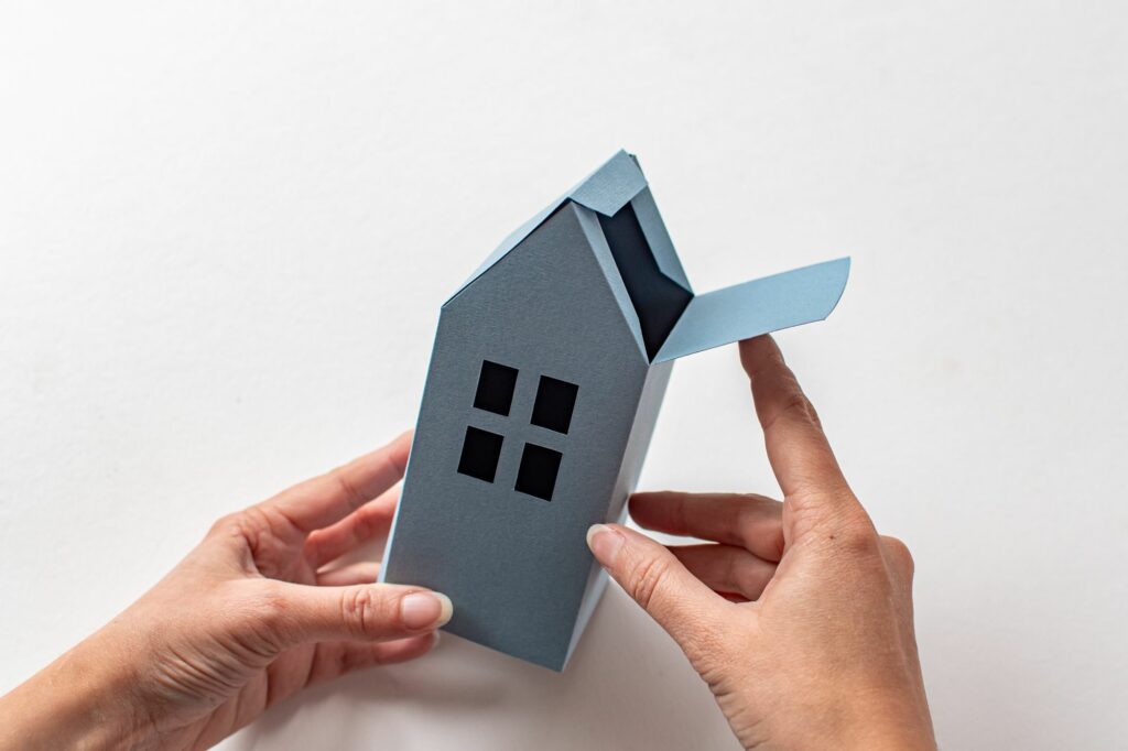 photophore maison en papier