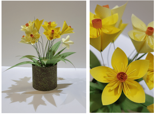 bouquet de fleurs en papier