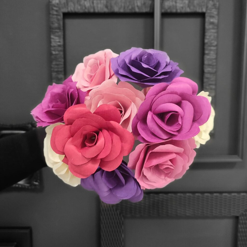 tuto bouquet de roses en papier